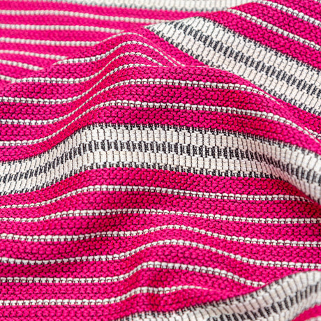 Raspberry Sorbet Striped Tweed