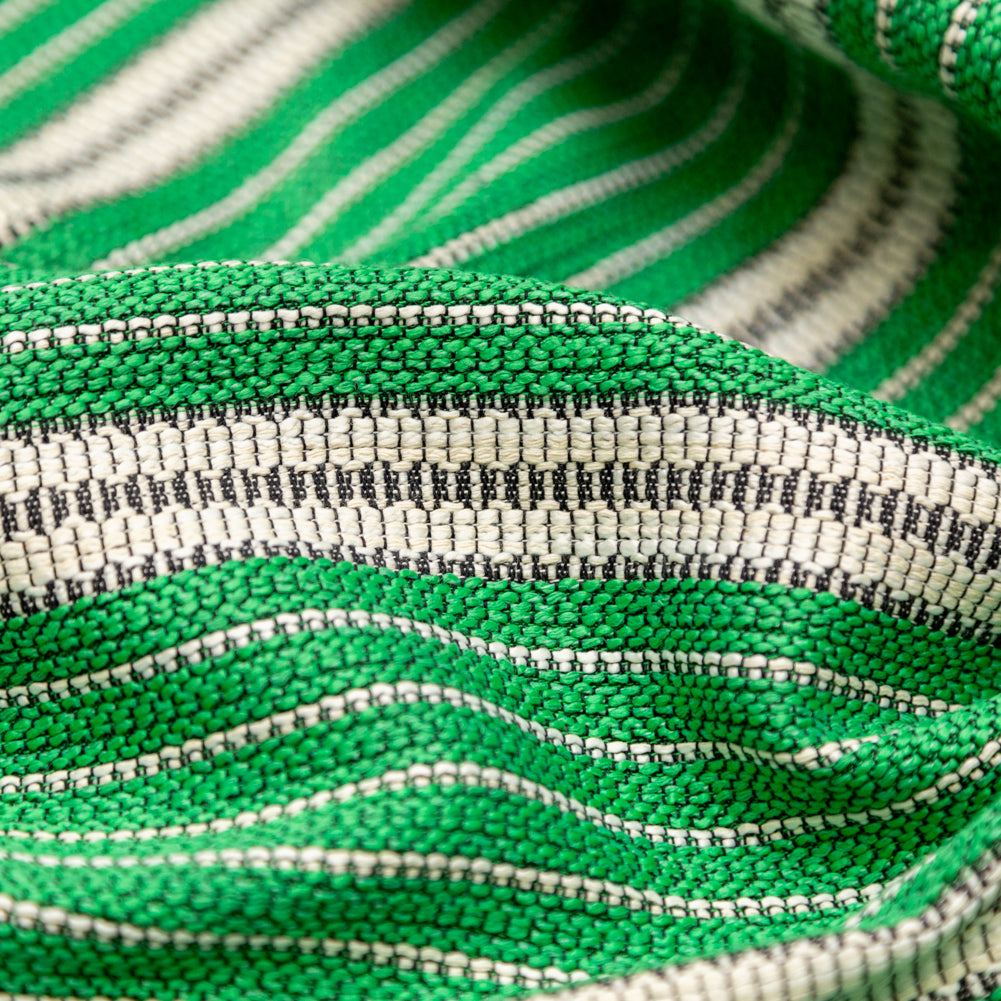 Kelly Green Striped Tweed