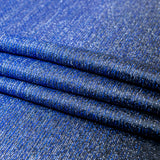 Royal Blue, Black and Metallic Silver Striped Woven