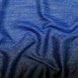 Royal Blue, Black and Metallic Silver Striped Woven