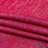 Raspberry Sorbet, Black and Metallic Silver Striped Woven