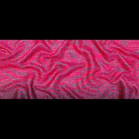 Raspberry Sorbet, Black and Metallic Silver Striped Woven