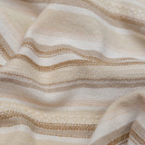 Ivory and Beige Striped Cotton Dobby