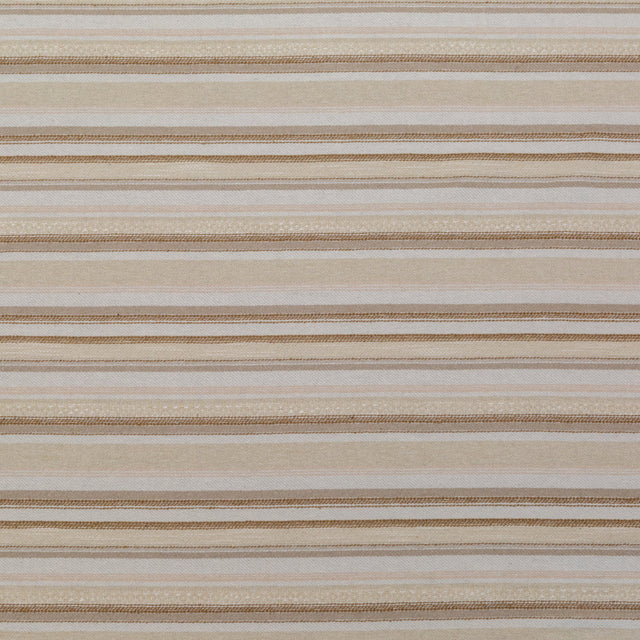 Ivory and Beige Striped Cotton Dobby
