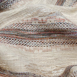 Beige and Rust Striped Cotton Tweed