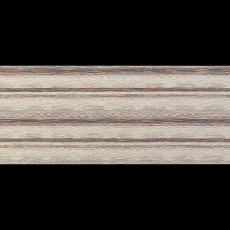 Beige and Rust Striped Cotton Tweed