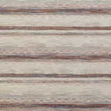 Beige and Rust Striped Cotton Tweed