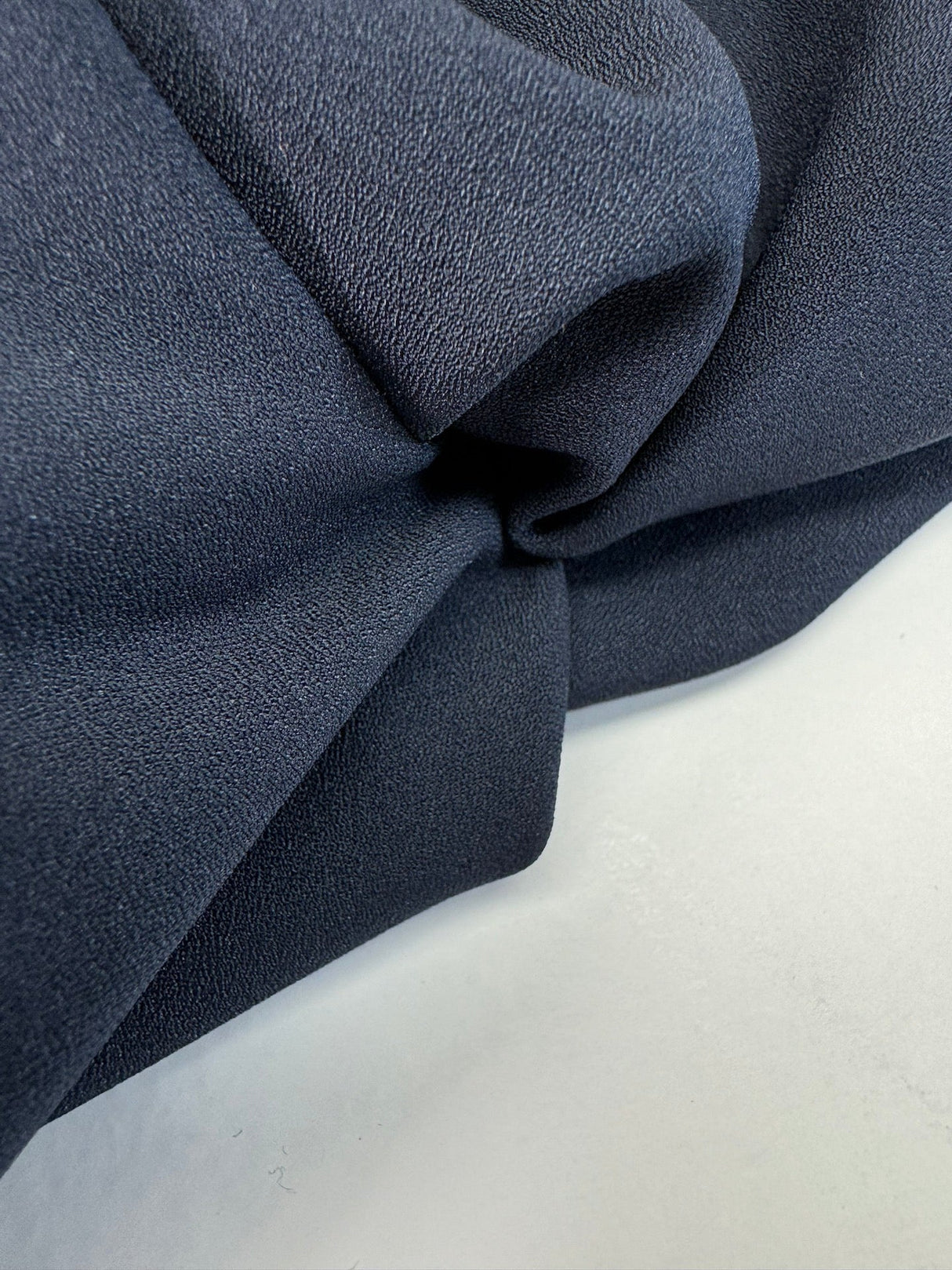 Blue Acetate Elastane Crepe