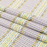Blue, Jade and Yellow Awning Striped Cotton Tweed