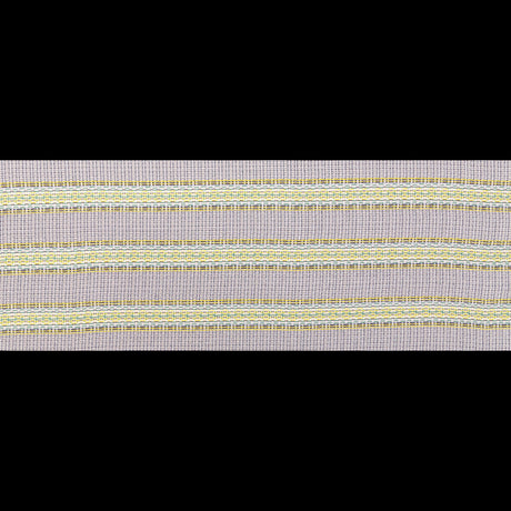 Blue, Jade and Yellow Awning Striped Cotton Tweed