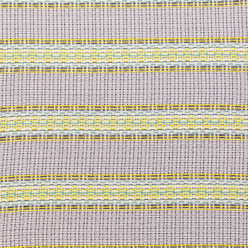 Blue, Jade and Yellow Awning Striped Cotton Tweed