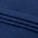 Gray Interlock Knit with Topical Navy Knit Yarn Design