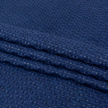 Gray Interlock Knit with Topical Navy Knit Yarn Design