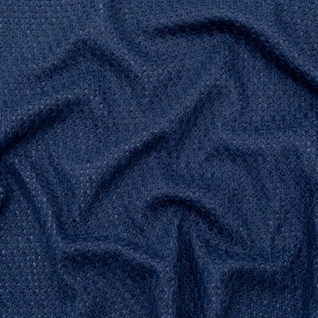 Gray Interlock Knit with Topical Navy Knit Yarn Design