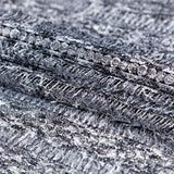 Black, White and Metallic Silver Fringe Lace