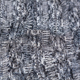 Black, White and Metallic Silver Fringe Lace