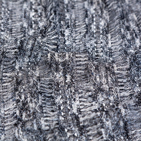 Black, White and Metallic Silver Fringe Lace