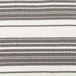 Off-White and Dark Brown Striped Loosely Woven Cotton Twill