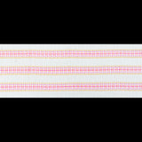 Magenta, Orange and Beige Awning Striped Cotton Tweed