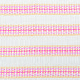 Magenta, Orange and Beige Awning Striped Cotton Tweed