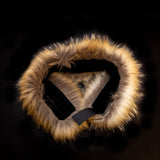 Natural Finn Racoon Fox Fur Headband or Scarf with VELCRO&reg; Closure