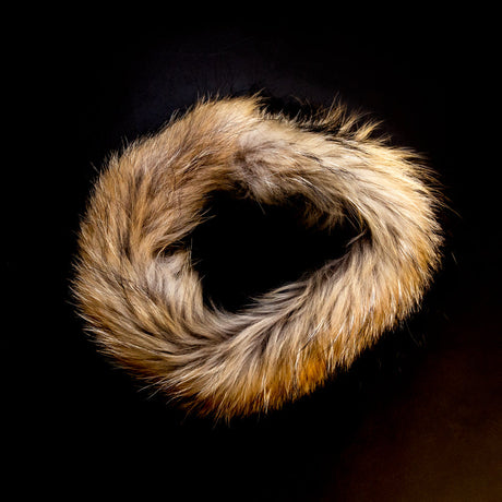 Natural Finn Racoon Fox Fur Headband or Scarf with VELCRO&reg; Closure