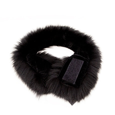 Black Fox Fur Headband or Scarf with VELCRO&reg; Closure
