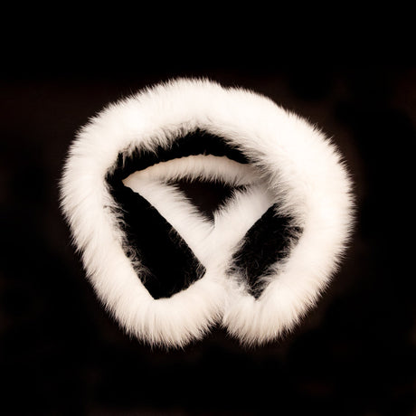 White Fox Fur Headband or Scarf with VELCRO&reg; Closure