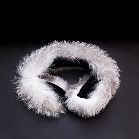 Blue Frost Fox Fur Headband or Scarf with VELCRO&reg; Closure