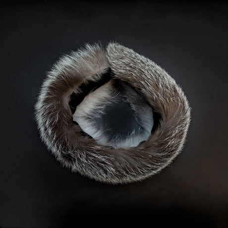 Blue Frost Fox Fur Headband or Scarf with VELCRO&reg; Closure