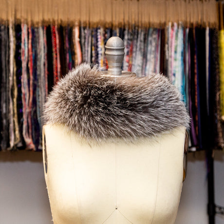 Blue Frost Fox Fur Headband or Scarf with VELCRO&reg; Closure
