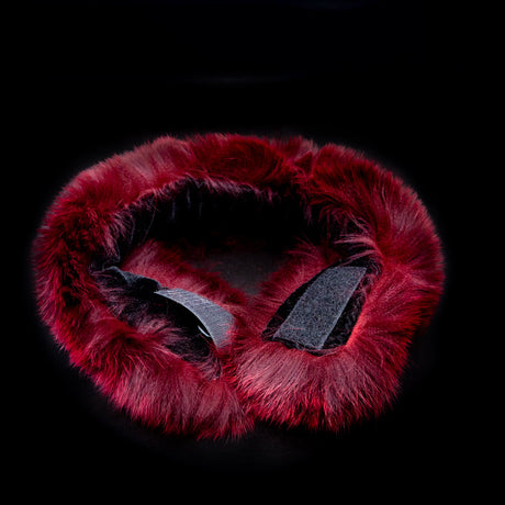 Burgundy Fox Fur Headband or Scarf with VELCRO&reg; Closure