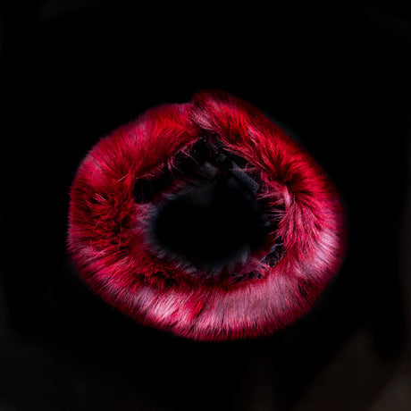 Burgundy Fox Fur Headband or Scarf with VELCRO&reg; Closure
