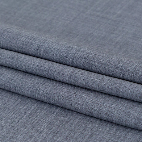 Italian Heathered Gray Stretch Double Faced Wool Suiting