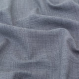 Italian Heathered Gray Stretch Double Faced Wool Suiting
