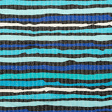 Blue, Black and White Wavy Striped Sweater Knit