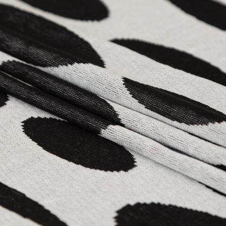Silver and Black Spotted Stretch Knit