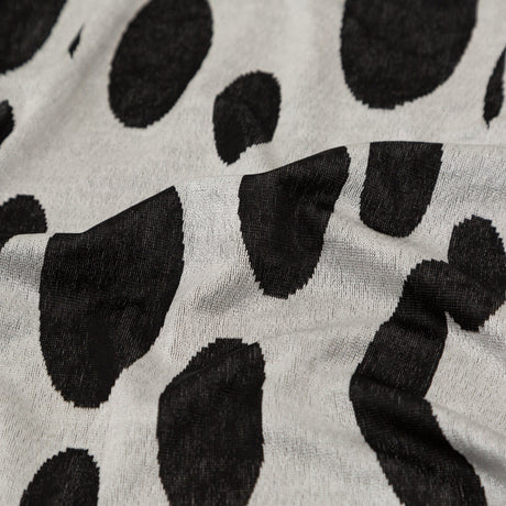 Silver and Black Spotted Stretch Knit