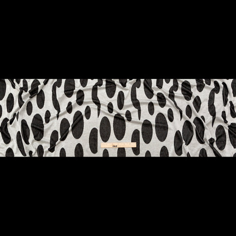 Silver and Black Spotted Stretch Knit