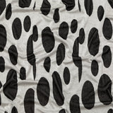 Silver and Black Spotted Stretch Knit