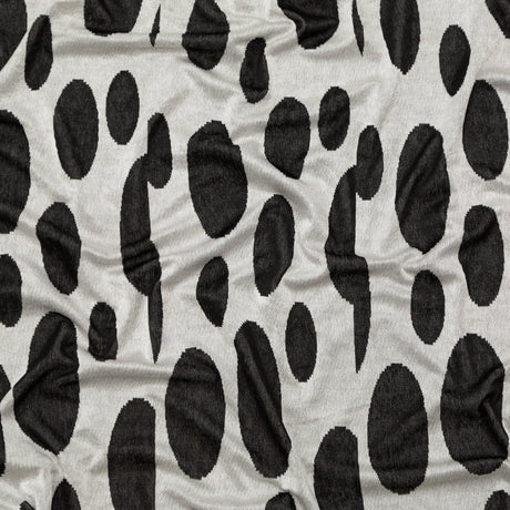 Silver and Black Spotted Stretch Knit