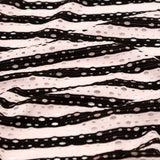 Rosewater and Black Striped Perforated Stretch Knit