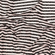Rosewater and Black Striped Perforated Stretch Knit