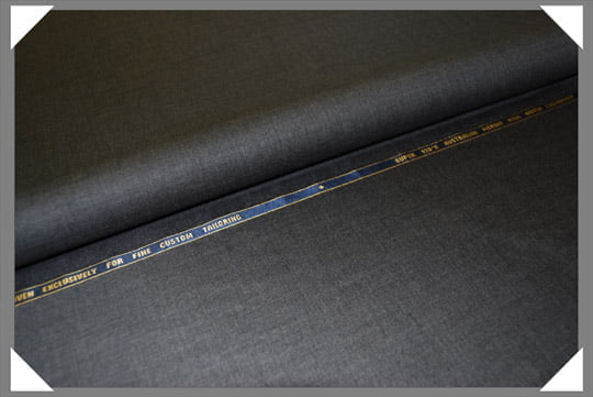 Med Grey Super 120S Merino Wool Fabric - Medium Grey, 58/60" Width