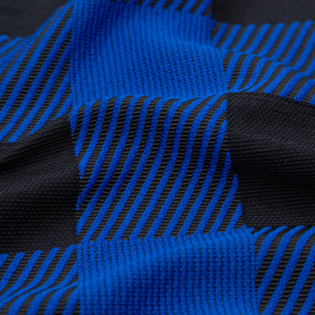 Rag & Bone Heavy Black and Royal Blue Buffalo Check Blended Cotton Woven