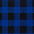 Rag & Bone Heavy Black and Royal Blue Buffalo Check Blended Cotton Woven