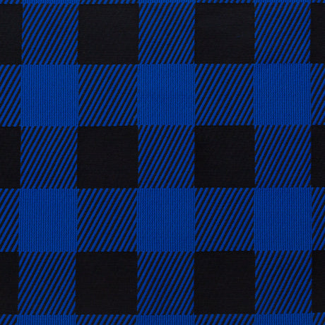 Rag & Bone Heavy Black and Royal Blue Buffalo Check Blended Cotton Woven