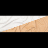 Italian Beige Faux Camel Hair Coating with White Jersey Backing