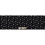 Italian Black and White Printed Stretch Brushed Cotton Twill