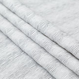 Italian Gray and White Wavy Striped Stretch Novelty Shirting